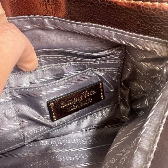 Simply Vera Metallic Bronze/Sequin Clutch/Shoulder Bag - Picture 7 of 15